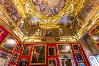 Floransa, İtalya, 28 Ekim 2015: iç mekanlar ve Palazzo Pitti, 28 Ekim 2015 Floransa, İtalya, mimari detaylar