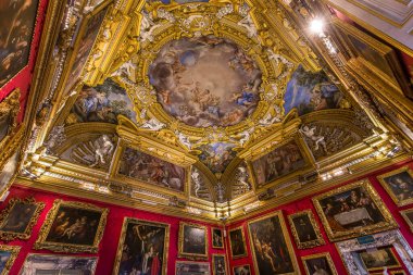 Floransa, İtalya, 28 Ekim 2015: iç mekanlar ve Palazzo Pitti, 28 Ekim 2015 Floransa, İtalya, mimari detaylar