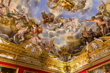 Floransa, İtalya, 28 Ekim 2015: iç mekanlar ve Palazzo Pitti, 28 Ekim 2015 Floransa, İtalya, mimari detaylar