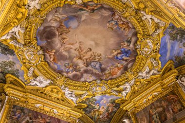 Floransa, İtalya, 28 Ekim 2015: iç mekanlar ve Palazzo Pitti, 28 Ekim 2015 Floransa, İtalya, mimari detaylar