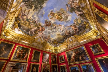 Floransa, İtalya, 28 Ekim 2015: iç mekanlar ve Palazzo Pitti, 28 Ekim 2015 Floransa, İtalya, mimari detaylar