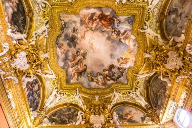 Floransa, İtalya, 28 Ekim 2015: iç mekanlar ve Palazzo Pitti, 28 Ekim 2015 Floransa, İtalya, mimari detaylar