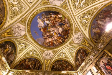 Floransa, İtalya, 28 Ekim 2015: iç mekanlar ve Palazzo Pitti, 28 Ekim 2015 Floransa, İtalya, mimari detaylar