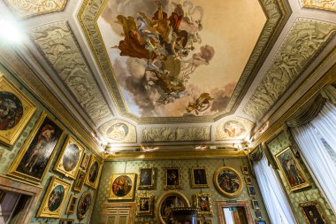 Floransa, İtalya, 28 Ekim 2015: iç mekanlar ve Palazzo Pitti, 28 Ekim 2015 Floransa, İtalya, mimari detaylar