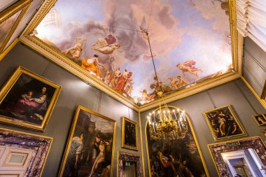 Floransa, İtalya, 28 Ekim 2015: iç mekanlar ve Palazzo Pitti, 28 Ekim 2015 Floransa, İtalya, mimari detaylar