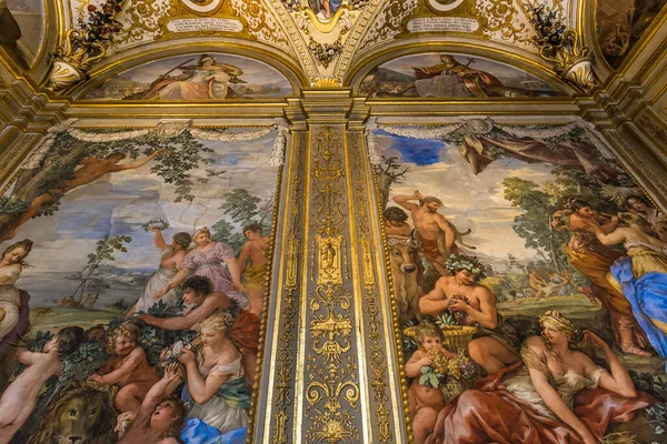 Florencie Itálie Října 2015 Interiéry Architektonickými Detaily Palazzo Pitti Října — Stock fotografie