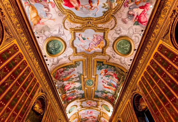 Paris Frankrike Oktober 2022 Tak Fresker Och Stuckaturer Mazarin Galleriet — Stockfoto