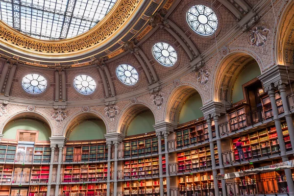 Paris Frankrike Oktober 2022 Oval Läsesal Nationalbiblioteket Richelieu Plats Paris — Stockfoto
