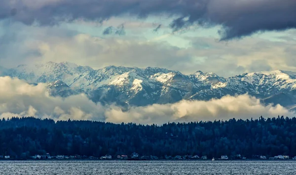 Una Vista Las Montañas Olímpicas Estado Washington — Foto de Stock