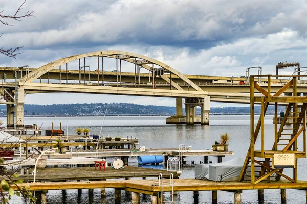 Uma Ponte Doca Seattle Washington — Fotografia de Stock