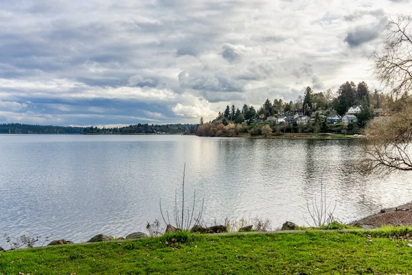 Una Vista Costa Largo Del Lago Washington Seattle — Foto de Stock