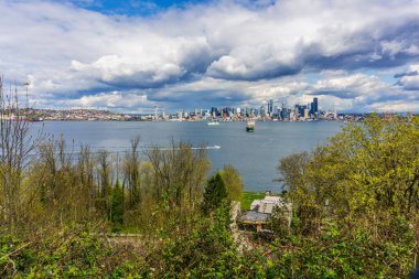 Seattle manzarası gökyüzü bulutlu..
