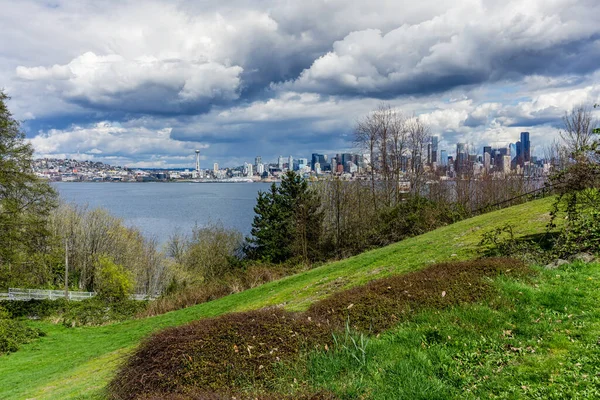 Seattle manzarası gökyüzü bulutlu..
