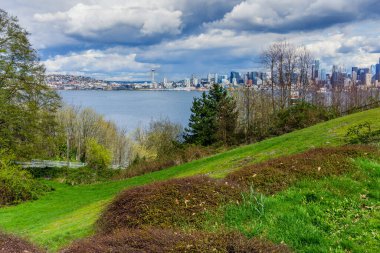 Seattle manzarası gökyüzü bulutlu..