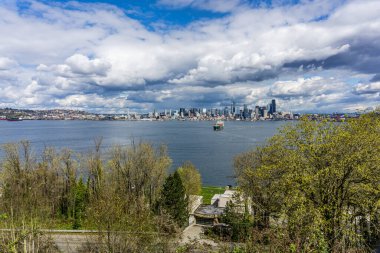 Seattle manzarası gökyüzü bulutlu..