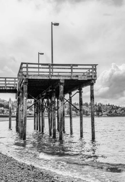 Pier Redondo Beach Washington Low Tide —  Fotos de Stock