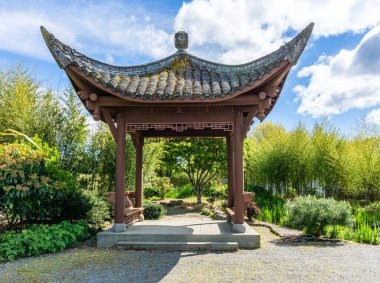 Güney Seattle, Washington 'da bir Chinege bahçesinde Pavilion..