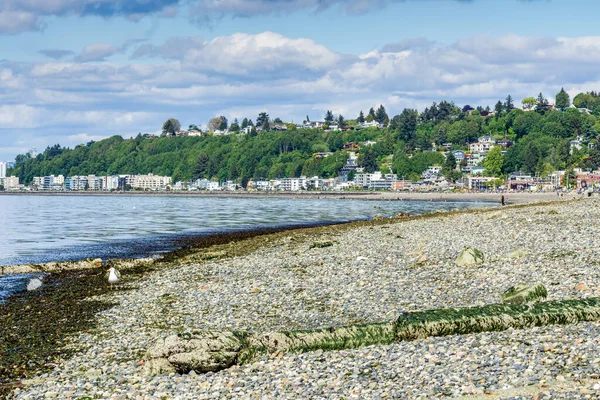 Batı Seattle Dan Alki Sahili Manzarası — Stok fotoğraf