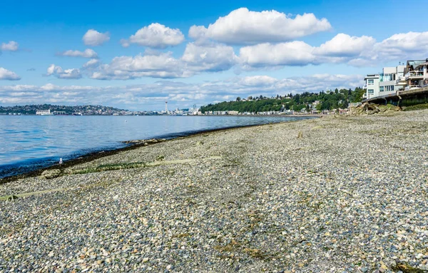 Una Vista Alki Beach Punto West Seattle — Foto Stock