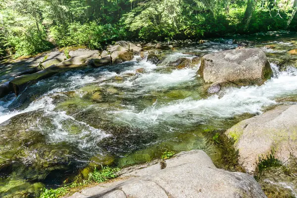 Rapide Torrenziali Denny Creek Nello Stato Washington — Foto Stock