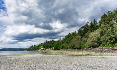 Kıyı tuzlu su State Park Des Moines, Washington'da bir görünümünü.