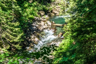 Scenic Denny Creek from above in Washington State.
