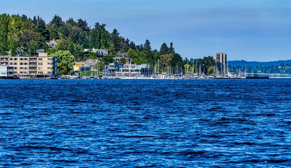 Marina Beira Mar Área Leschi Seattle Washington — Fotografia de Stock