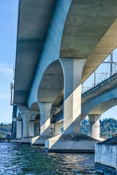 Debajo Los Puentes Interestatales Seattle Washington —  Fotos de Stock