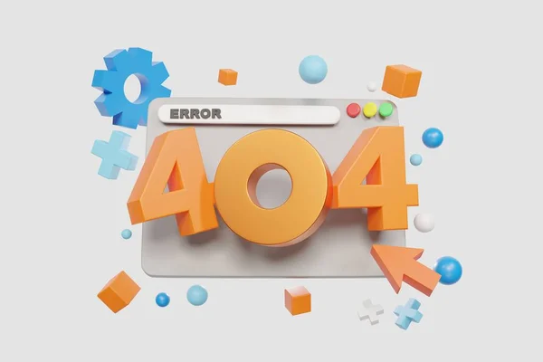 Page Found Metaphor Page Error 404 Creative Landing Page Design — Stockfoto