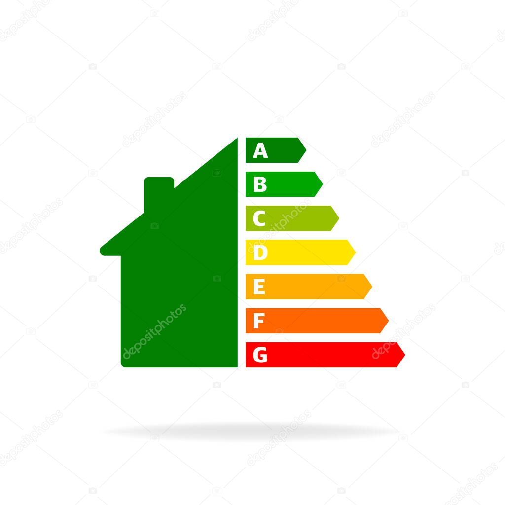 Flat home energy. Smart home. Future technology. Vector logo illustration. Internet technology. Vector icon.