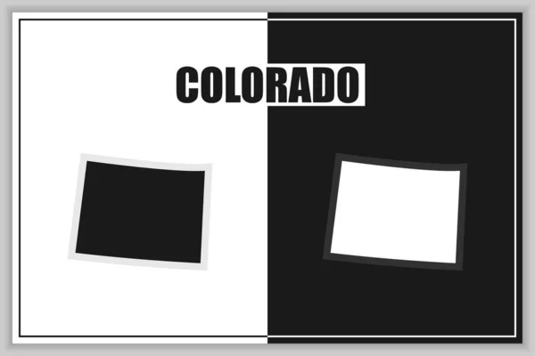Platt stil karta över delstaten Colorado, USA. Colorado skissera. Vektorillustration — Stock vektor