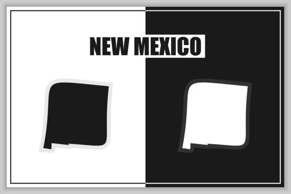 Platt karta över delstaten New Mexico, USA. New Mexico-konturerna. Vektorillustration — Stock vektor