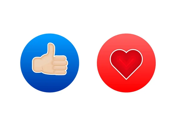 Web arkaplan tasarımı için düz bir yorum. Kalp ikonu gibi sosyal medya. Yorum işareti işareti. Vektör illüstrasyonu — Stok Vektör