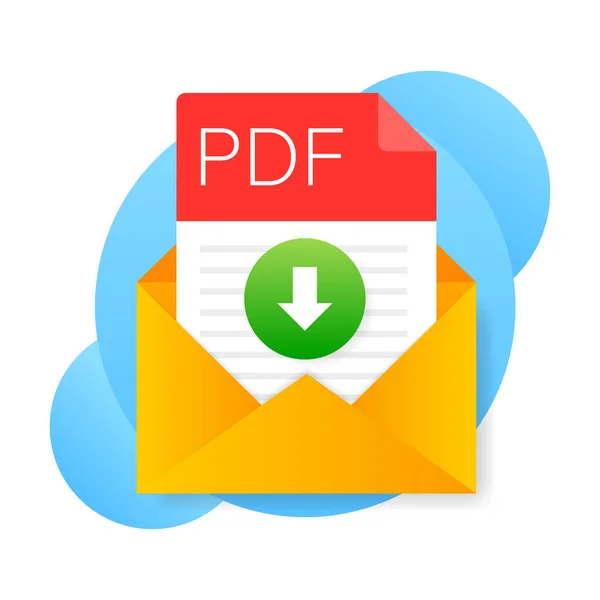 Загрузить значок PDF файла. Тип документа с таблицей. Значок вектора PDF — стоковый вектор