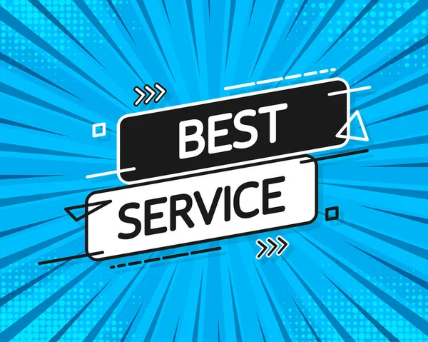 Beste service banner op blauwe achtergrond. Vectorillustratie — Stockvector