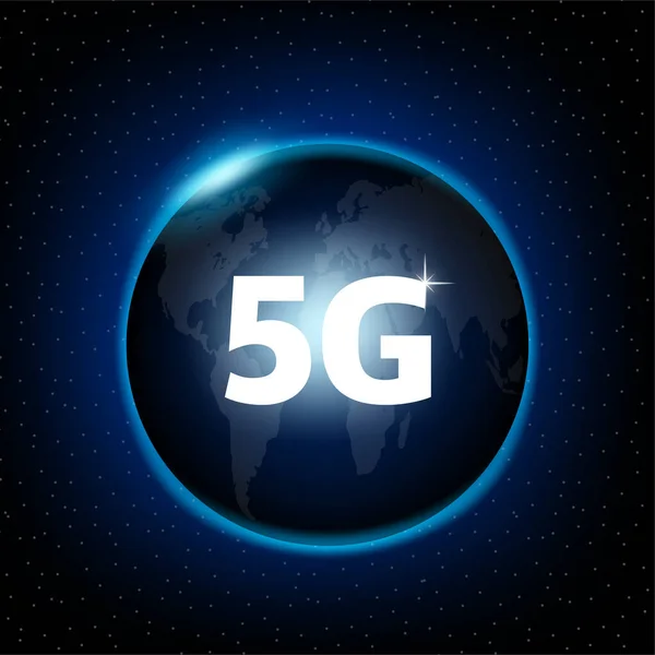 Płaska ikona z 5g do projektowania stron internetowych. Nowoczesne technologie. Ilustracja wektora — Wektor stockowy