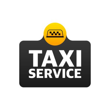 Taksi servisi, her amaç için harika bir tasarım. Uygulama logosu kavramı. Broşür tasarım şablonu, kart, afiş