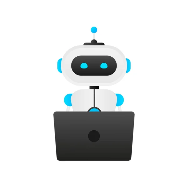 Chatbot icon concept, chat bot or chatterbot. Robot Virtual Assistance Of Website Or Mobile Applications. Vector illustration — Stock Vector