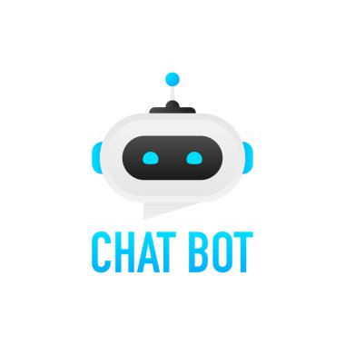 Mavi robotlu düz çizim. Müşteri desteği düz vektör illüstrasyonuna yardımcı olur