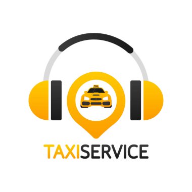 Taksi servisi, her amaç için harika bir tasarım. Uygulama logosu kavramı. Broşür tasarım şablonu, kart, afiş