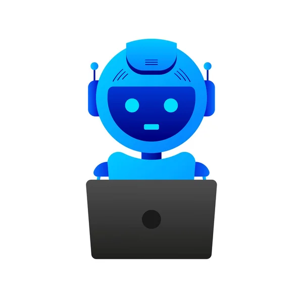 Chatbot icon concept, chat bot or chatterbot. Robot Virtual Assistance Of Website Or Mobile Applications. Vector illustration — Stock Vector