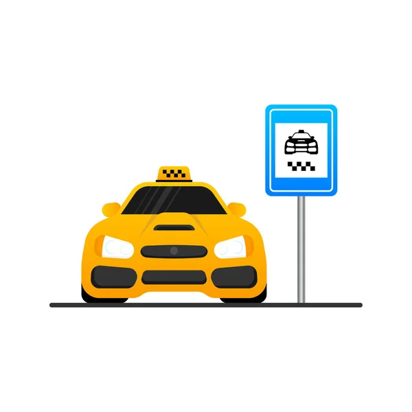 3D χαρακτήρα ταξί στο φως φόντο. Κιτρινοπράσινο εικονίδιο σε μαύρο φόντο. Εικονίδιο επιχειρηματικού φορέα. Επιχειρηματική έννοια — Διανυσματικό Αρχείο