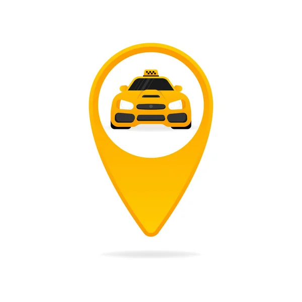 3d postać taksówka na jasnym tle. Kreskówkowa żółta ikona na czarnym tle. Ikona wektora biznesu. Koncepcja przedsiębiorstwa — Wektor stockowy
