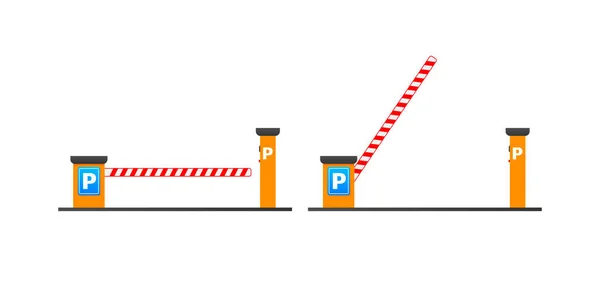 Izolovaná parkovací zóna-modrá značka s písmenem P izolované na bílém pozadí — Stockový vektor