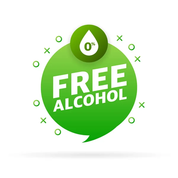 Alkolsüz yeşil ikon sembolü. Vektör illüstrasyonu — Stok Vektör