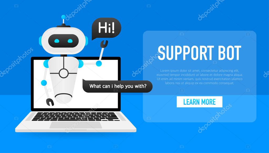 Chatbot icon concept, chat bot or chatterbot. Robot Virtual Assistance Of Website Or Mobile Applications. Vector illustration.