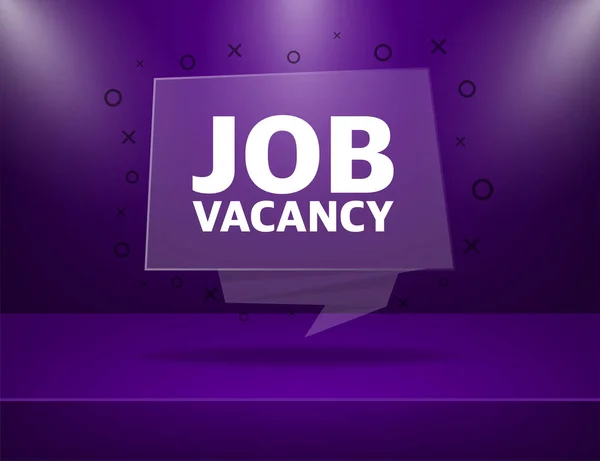 Job banner de negócios roxo no fundo roxo. Ilustração vetorial — Vetor de Stock