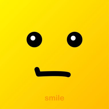 Sarı gülümseme. Gülümse ikon. Vektör simgesi ayarlandı. Vektör arkaplanı. Komik sanat