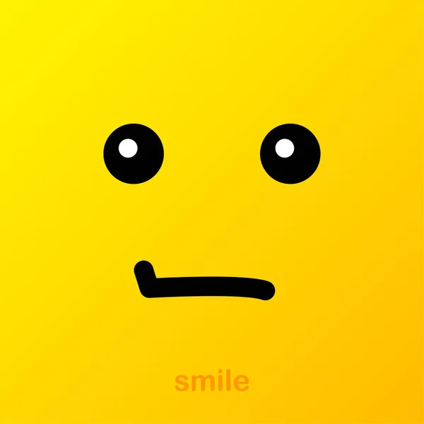 Gelbes Lächeln. Lächelndes Symbol. Vektor-Emoticon gesetzt. Vektorhintergrund. Lustige Kunst — Stockvektor