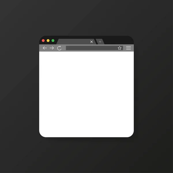 브라우저 윈도우 벡터 일러스트. 브라우저 (Browser) 또는 웹 브라우저 (web browser) 는 플랫 스타일이다. 창 개념 인터넷 브라우저 — 스톡 벡터